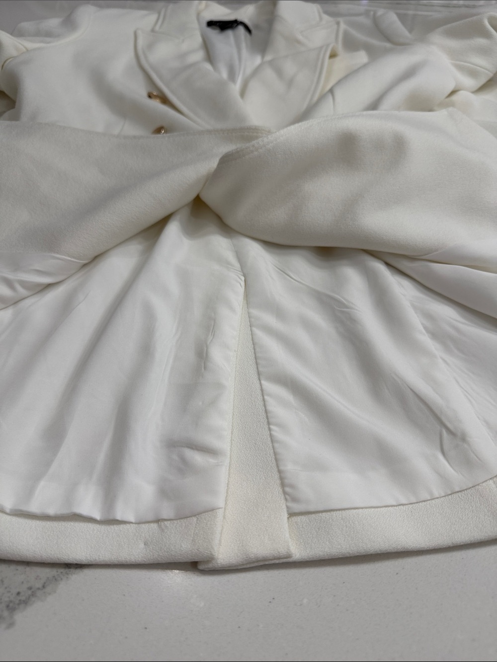 Rachel Zoe Cream Double-Breasted Blazer with Gold Buttons| S - Picture 8 of 11